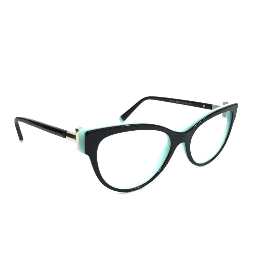 Tiffany & Co. Eyeglasses Frame TF2196 8055 Black on Blue Silver 52-16-140